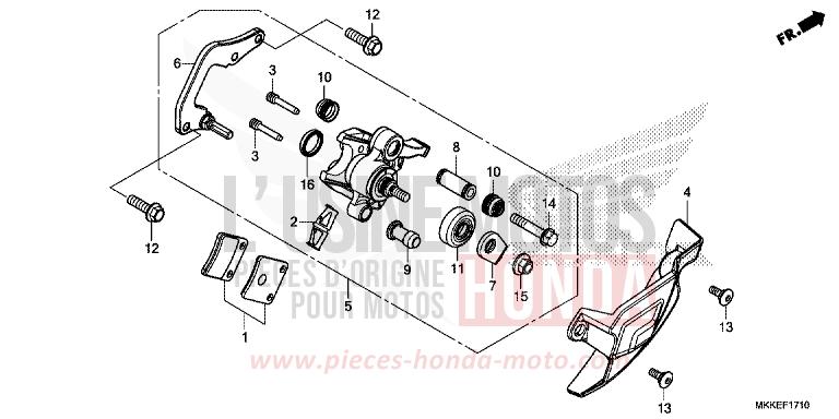 FESTSTELLBREMSSATTEL von Africa Twin PEARL GLARE WHITE (NHB53HB) von 2019